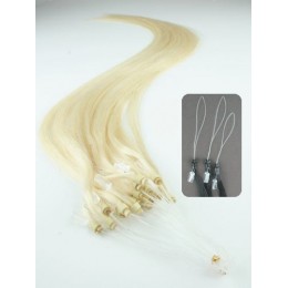 Vlasy pro metodu Micro Ring / Easy Loop / Easy Ring / Micro Loop 50cm – platinová blond