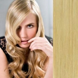Vlasy pro metodu Pu Extension / TapeX / Tape Hair / Tape IN 60cm - přírodní blond