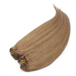 16 inch (40cm) Deluxe clip in human REMY hair - light brown