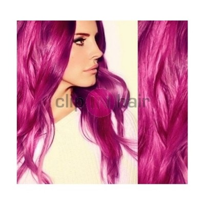 Vlasy pro metodu Pu Extension / TapeX / Tape Hair / Tape IN 40cm - růžová