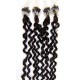 Vlasy pro metodu Micro Ring / Easy Loop / Easy Ring 50cm kudrnaté – přírodní černé