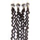 Vlasy pro metodu Micro Ring / Easy Loop / Easy Ring 60cm kudrnaté – tmavě hnědé